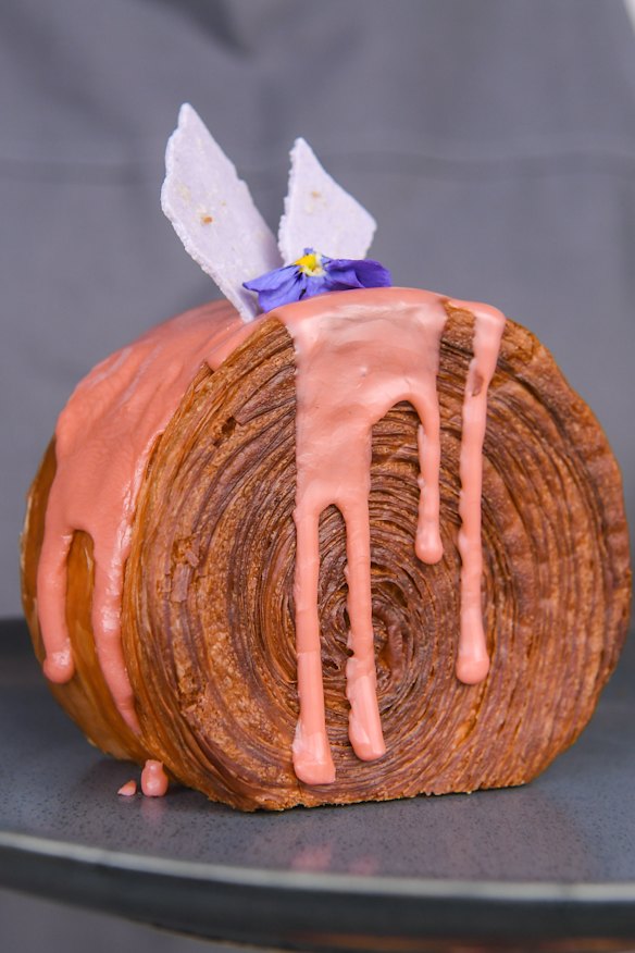 Lychee earl grey croissant wheel.