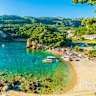 The beach at Paleokastritsa, Corfu.