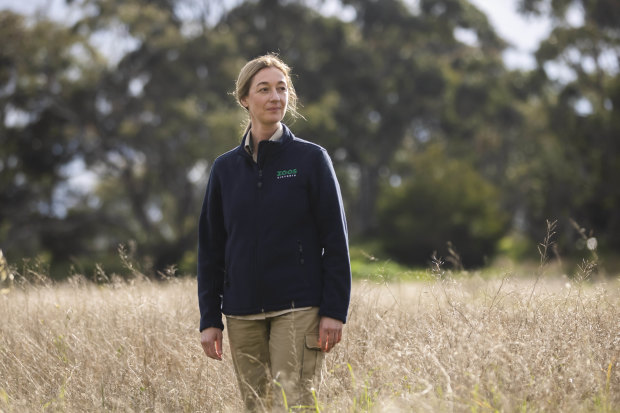 Keeper Lucy Truelson at the world-leading Werribee site spanning 21 hectares – the size of the entire Melbourne Zoo.