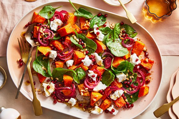 RecipeTin Eats’ favourite Christmas roasted pumpkin salad.