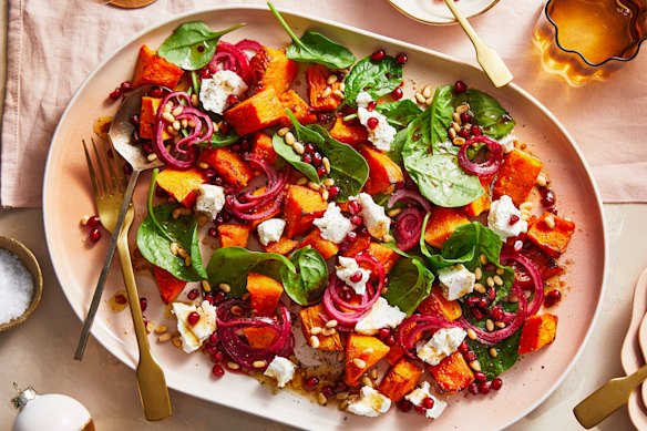 RecipeTin Eats’ favourite Christmas roasted pumpkin salad.