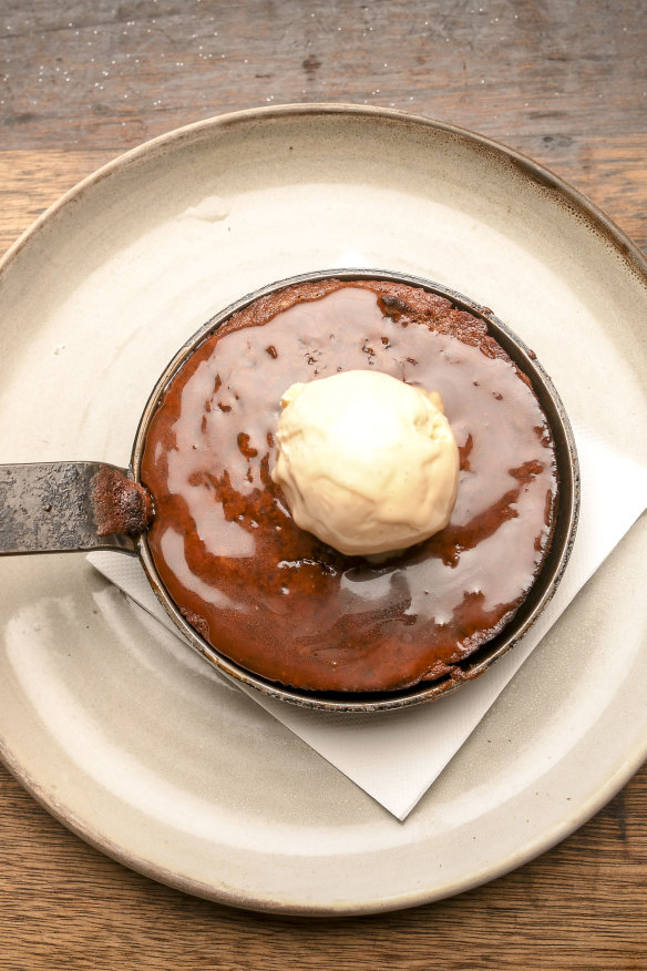 Sticky toffee pudding.