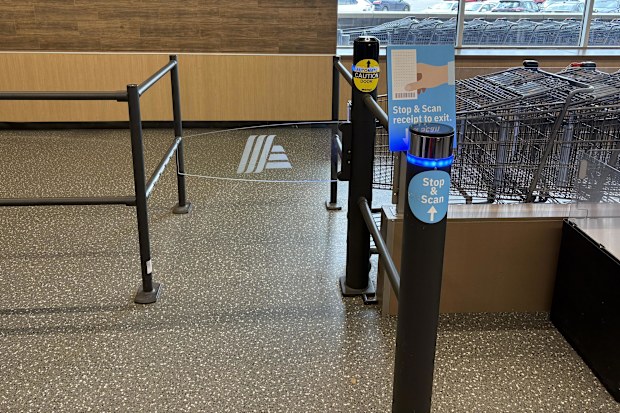 aldi receipt scanner security gate
