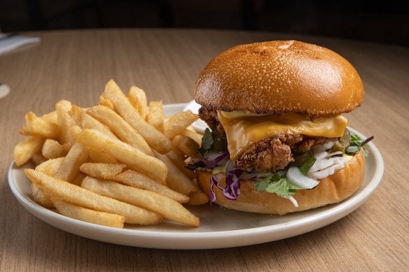 Chicken burger.