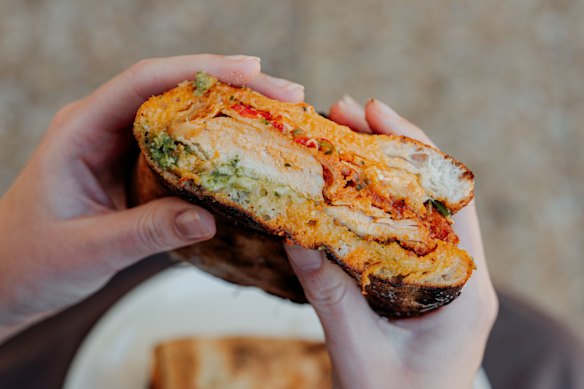 You haven’t lived until you’ve eaten Tommy Panini’s spicy vodka chicken cotoletta panuozzo.