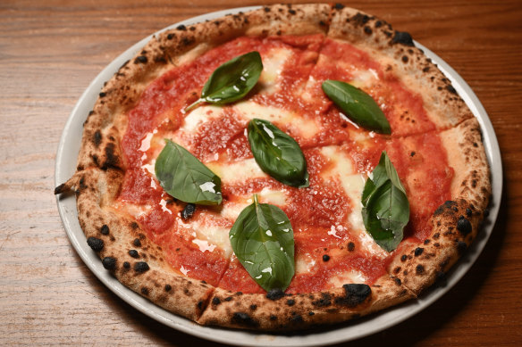 Margherita pizza at Figlia restaurant in Brunswick East.