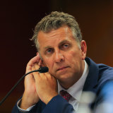 Minister for Transport Andrew Constance during the Senate estimates hearing in February.