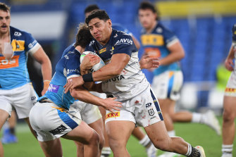 Jason Taumalolo was again shifted by coach Todd Payten in the Cowboysâ€™ loss to Gold Coast.