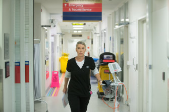 Emergency department doctor Sarah Whitelaw at the Royal Melbourne Hospital.