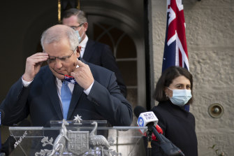 Prime Minister Scott Morrison and NSW Premier Gladys Berejiklian  announce COVID-19 financial relief.