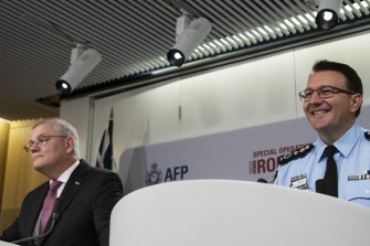 Prime Minister Scott Morrison and Australian Federal Police Commissioner Reece Kershaw said on Tuesday the operation had resulted in a heavy blow against organised crime. 
