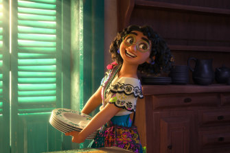 Stephanie Beatriz voices Mirabel Madrigal in Disney’s new blockbuster, Encanto.