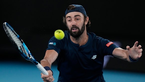 Jordan Thompson took it up to Greek star Stefanos Tsitsipas. but lost in four sets.