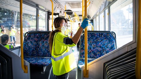 The NSW government hopes better cleaning of buses will convince the public they are safe to use.