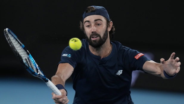 Jordan Thompson took it up to Greek star Stefanos Tsitsipas. but lost in four sets.