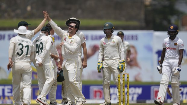 Australia have taken a 1-0 series lead in Sri Lanka.