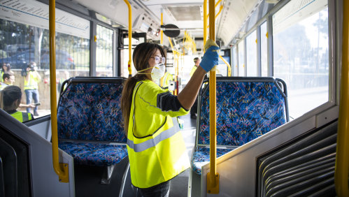 The NSW government hopes better cleaning of buses will convince the public they are safe to use.