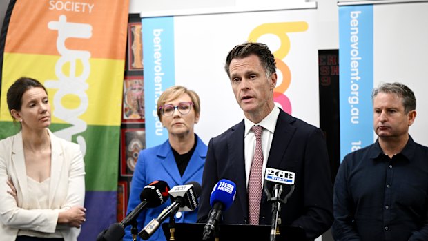 NSW Premier Chris Minns announces the funding package on Monday. 