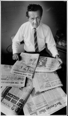 Mr Wootten with Murdoch-owned papers. “No other country would tolerate this degree of concentration.”