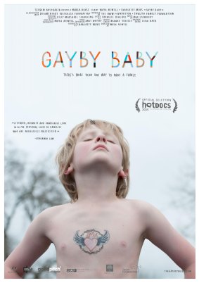 Gus Skattebol-James on the movie poster for Gayby Baby. 