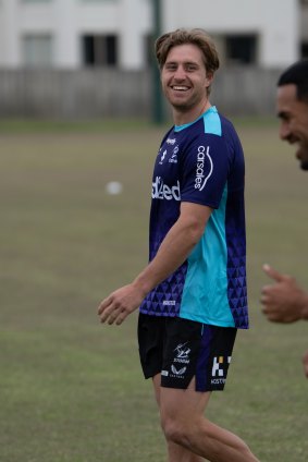 Cameron Munster has already dropped five kilos since returning to Melbourne training early.