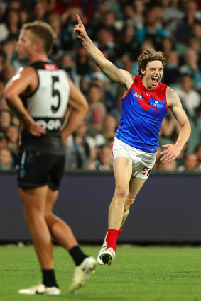 Ben Brown was a major contributor up forward for the Demons.