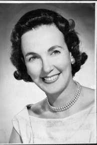Mary Rossi, compere of the ABC’s <i>Woman’s World</i> on Wednesdays at 3.30pm, in 1957.