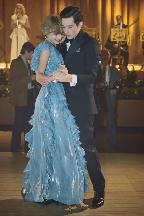 Diana and Charles played by Emma Corrin and Josh O'Connor in a scene from season four of The Crown.