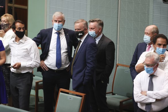 Opposition Leader Anthony Albanese voting with the government to support changes to deportation laws.