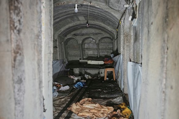 The subterranean room in which Hamas leader Mohammed Sinwar and four other militants are said to have died.