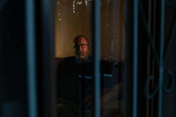 In isolation: Richard Gosling has contracted COVID-19 and is at his Randwick home, separated from his wife, Melinda, and children Matilda and Sandy, who have temporarily moved out.