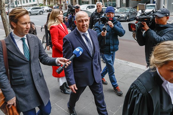 Mokbel arriving at court. 