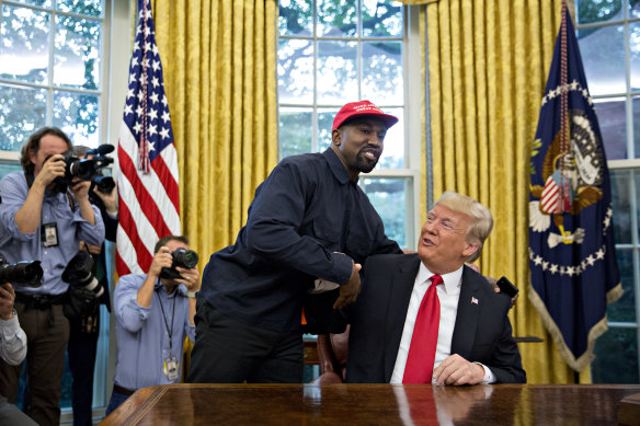 Rapper Kanye West, who last week said he ‘liked’ Hitler, has long  been in Donald Trump’s orbit.