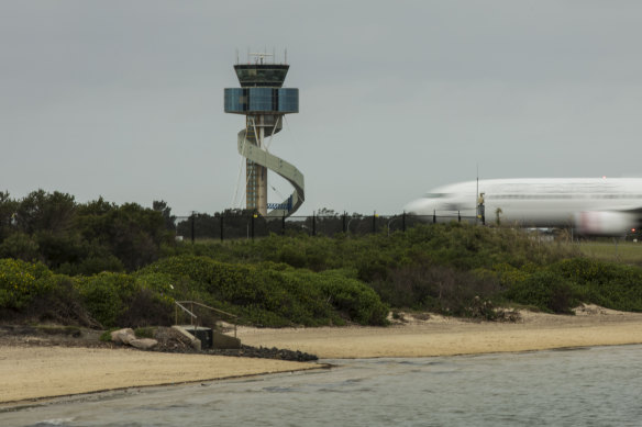 Sydney Airport control tower was evacuated on Sunday morning.
