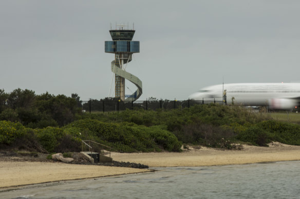 Sydney Airport’s control tower was evacuated on Sunday morning.