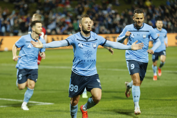 Hunting for three: Sydney FC are on the cusp of becoming the first A-League team to win three successive titles.