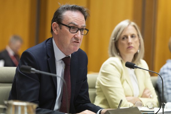 Kennedy and Finance Minister Katy Gallagher during Senate estimates.