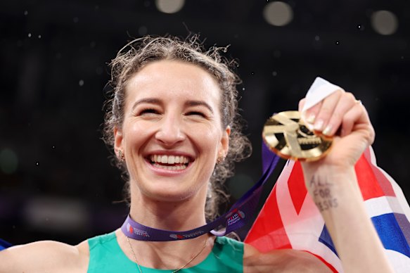 Nicola Olyslagers won gold in the high jump at the World Championships. 