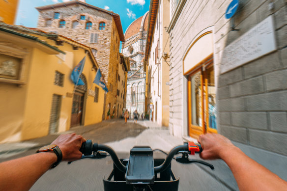 Approaching Piazza del Duomo and the Cathedral of Santa Maria del Fiore.