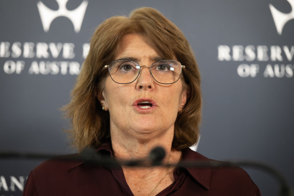 Reserve Bank governor Michele Bullock on Tuesday.