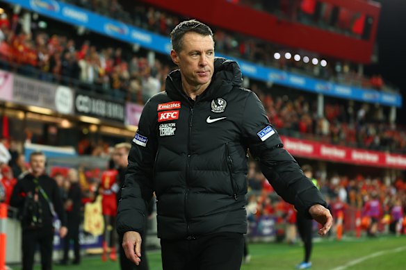 Craig McRae has been resting Pies players given their buffer at the top.