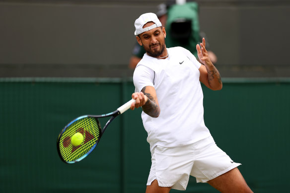 Nick Kyrgios was in control against Cristian Garin.