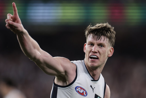 Sam Walsh is being troubled by a back injury and will miss the opening rounds of Carlton’s season.