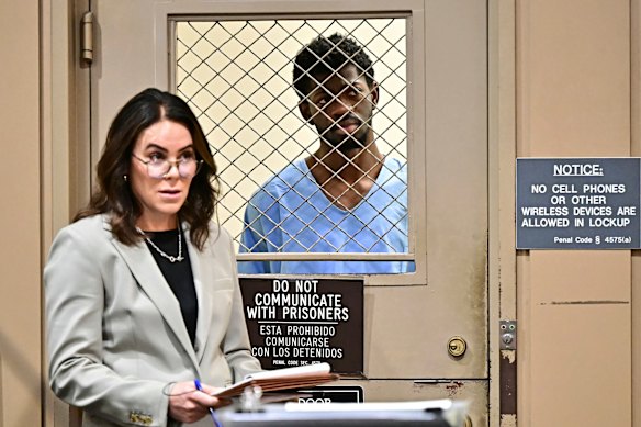 Lil Nas X, whose legal name is Montero Lamar Hill, is arraigned in court, next to his attorney Christy O’Connor, on four felony counts.