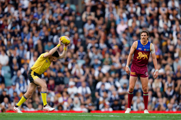 Joe Daniher was again a key player for the Brisbane Lions.