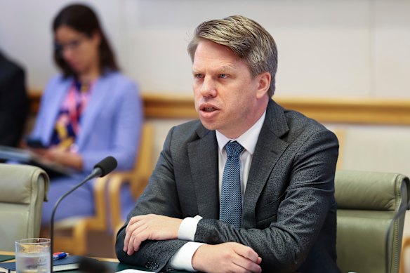 Paul Erickson, National Secretary of the Australian Labor Party during a hearing with the Joint Standing Committee on Electoral Matters. 