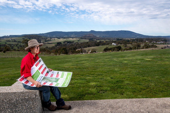 Penny Roberts at her property near Hanging Rock. 