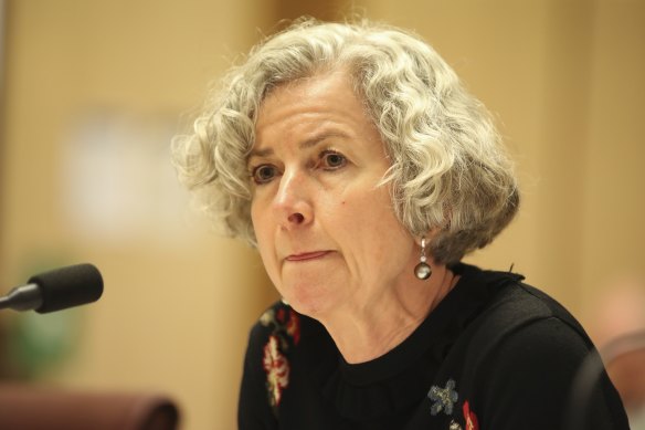 Incoming Home Affairs secretary Stephanie Foster at a previous senate estimates hearing.