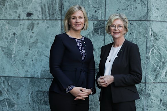 Climate 200 backed Zali Steggall (left) and Helen Haines (right) in 2019.