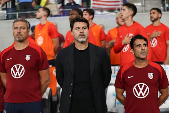 Mauricio Pochettino (middle) will coach USA at the 2026 World Cup.